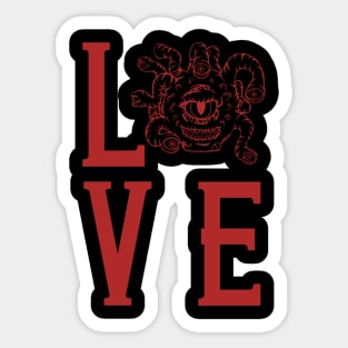 Beholder Love 1, red Sticker